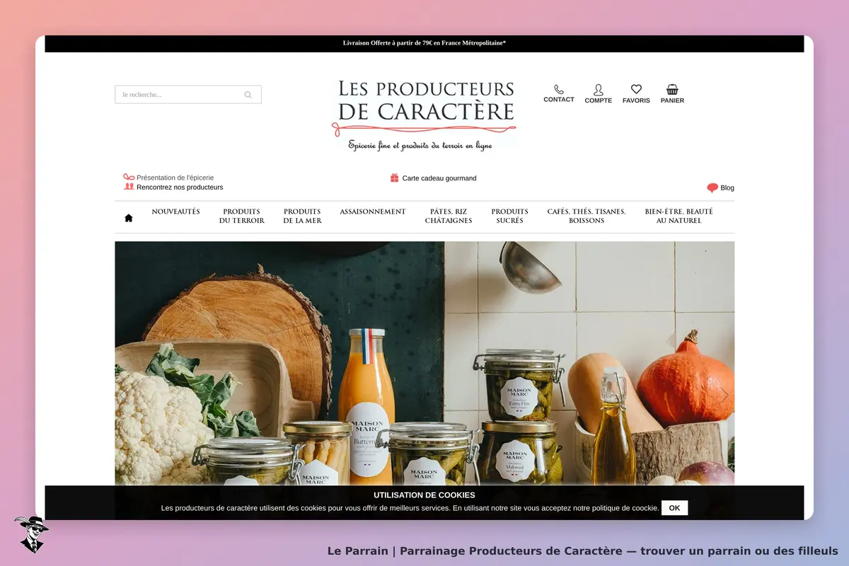 Page d'accueil de  Producteurs de Caractère