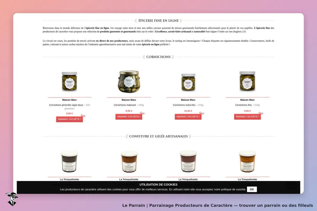 Capture d'écran de  Producteurs de Caractère