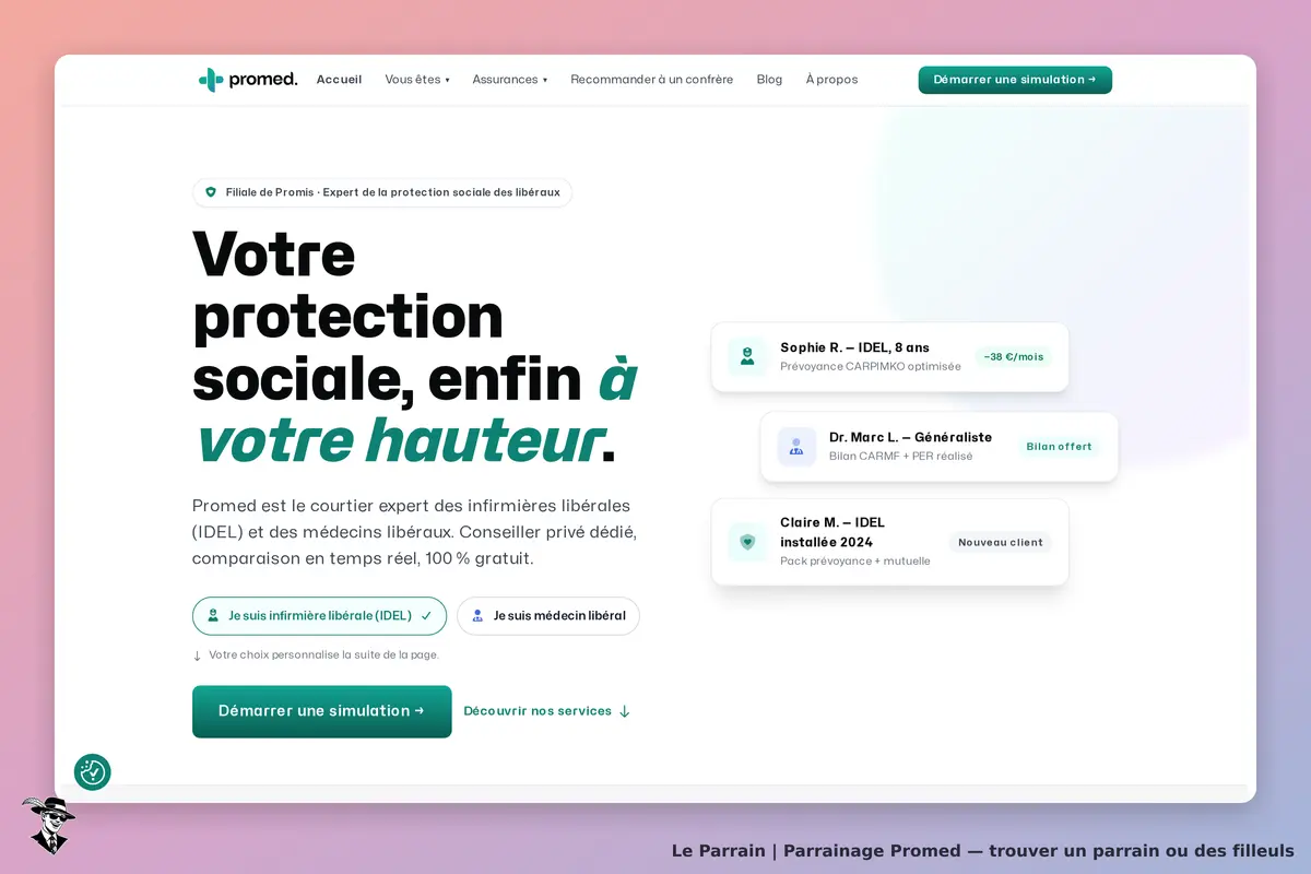 Page d'accueil de Promed