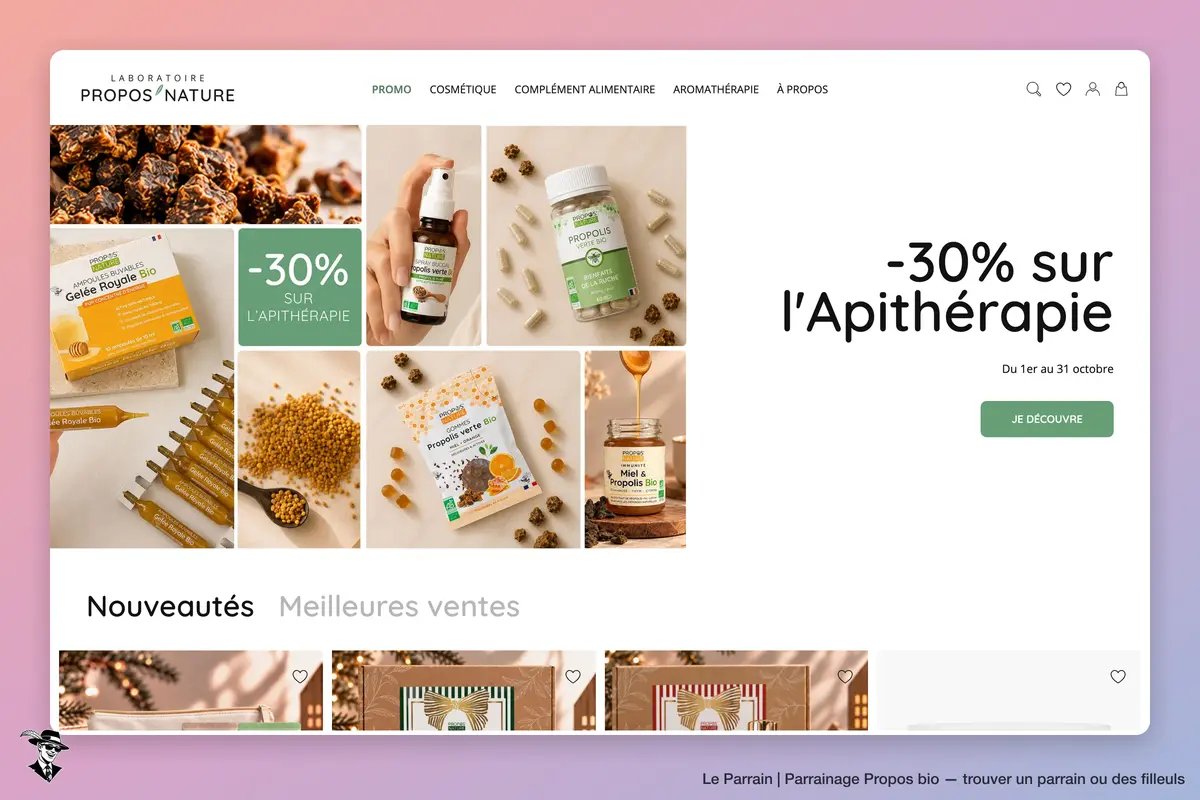 Page d'accueil de Propos bio