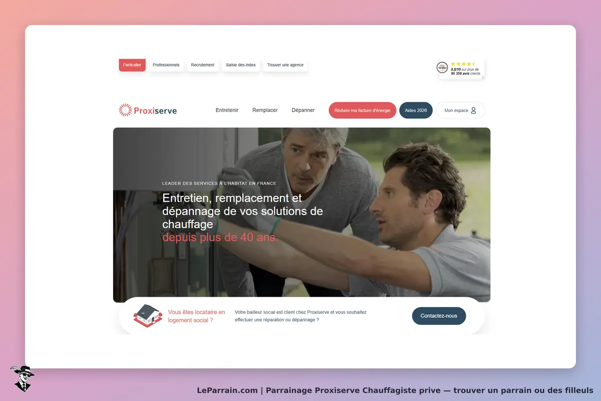 Proxiserve Chauffagiste prive : proxiserve : page d'accueil présentant des services de chauffage