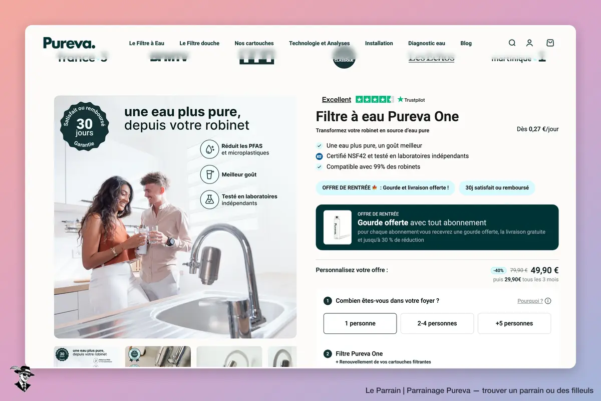 Page produit de Pureva