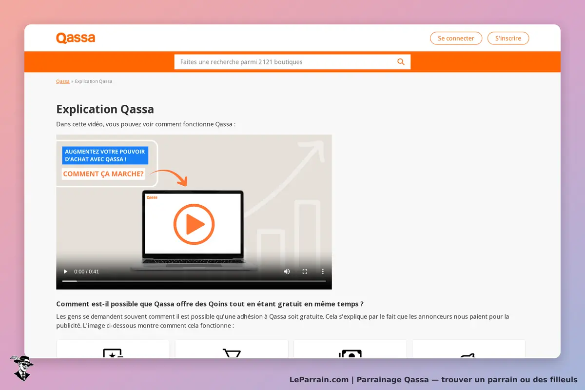 Qassa : vidéo explicative sur le fonctionnement de la plateforme avec un lecteur intégré
