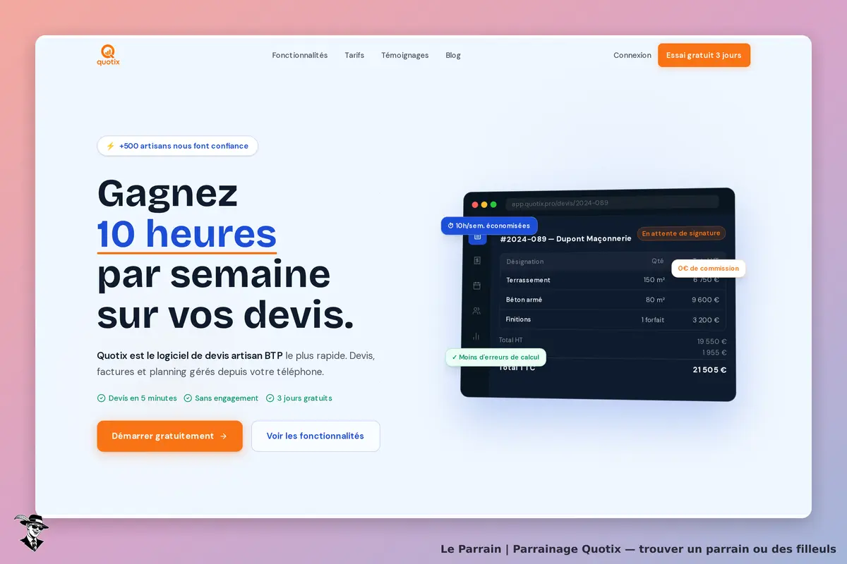 Capture d'écran de Quotix