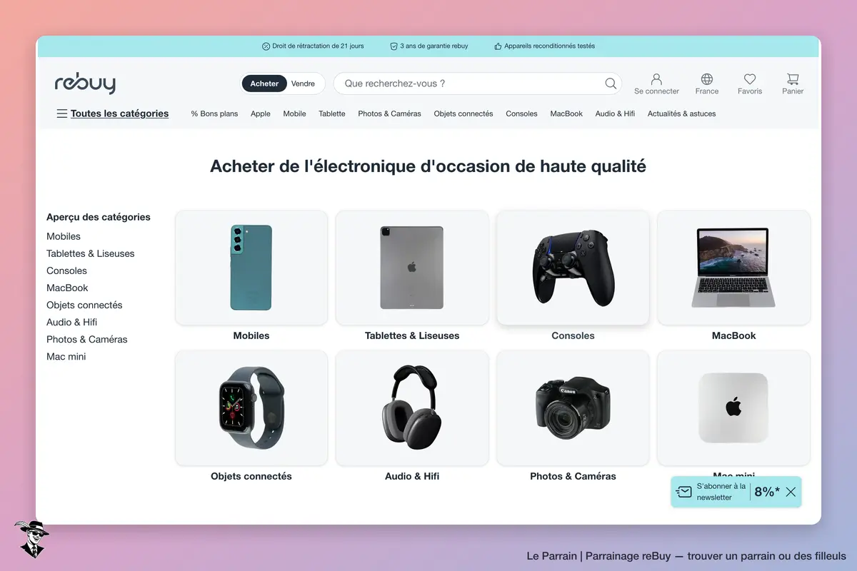 Page catégorie de reBuy