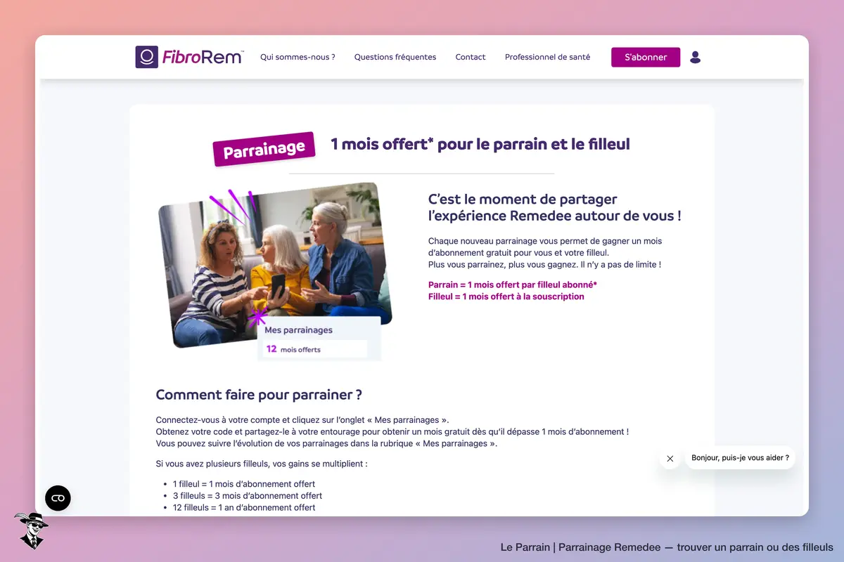 Page parrainage de Remedee