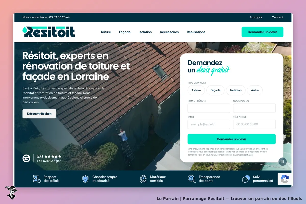 Page d'accueil de Résitoit