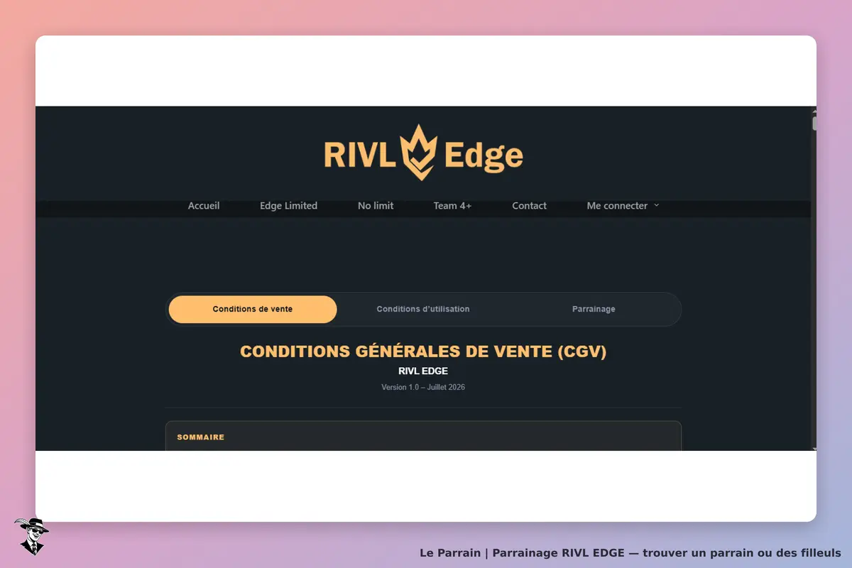 condition parrainage