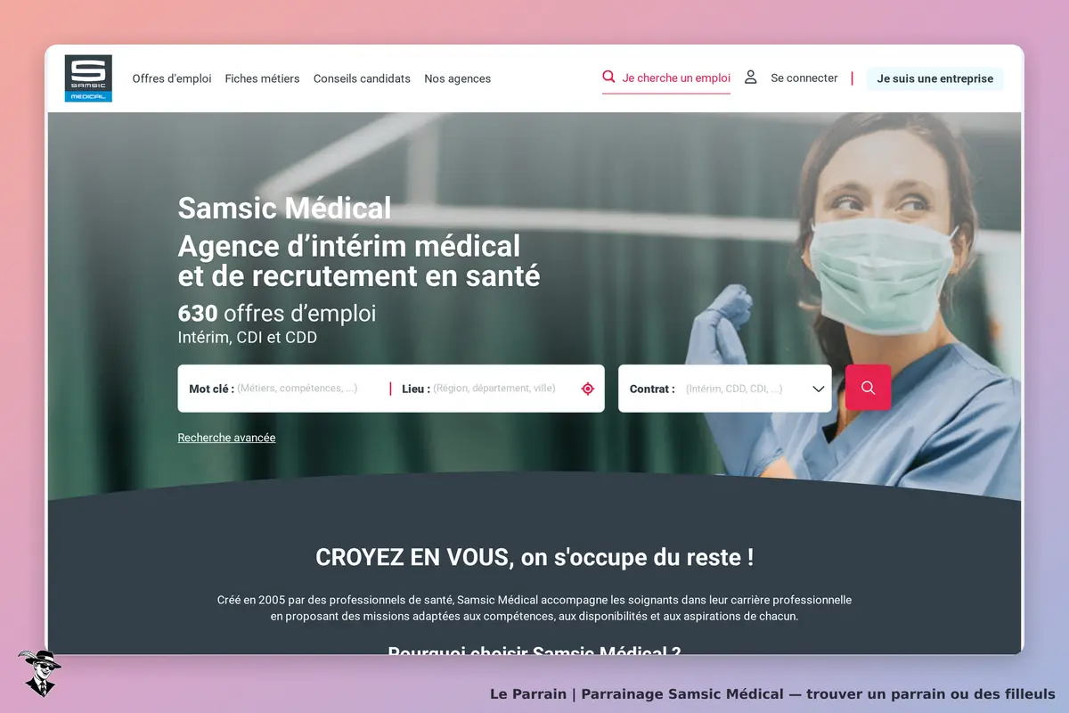 Page d'accueil de Samsic Médical