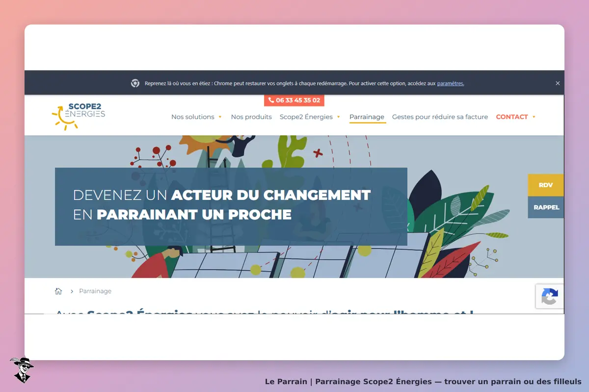 condition parrainage