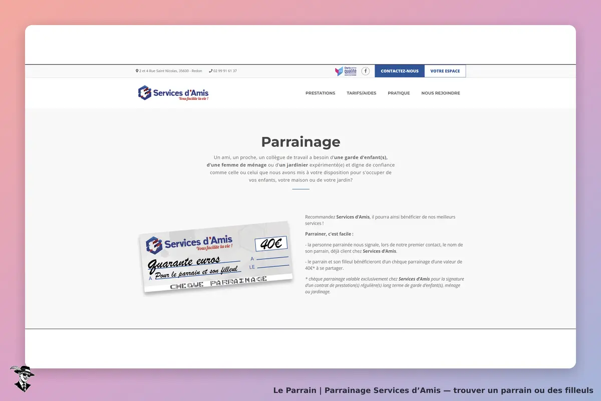Condition parrainage