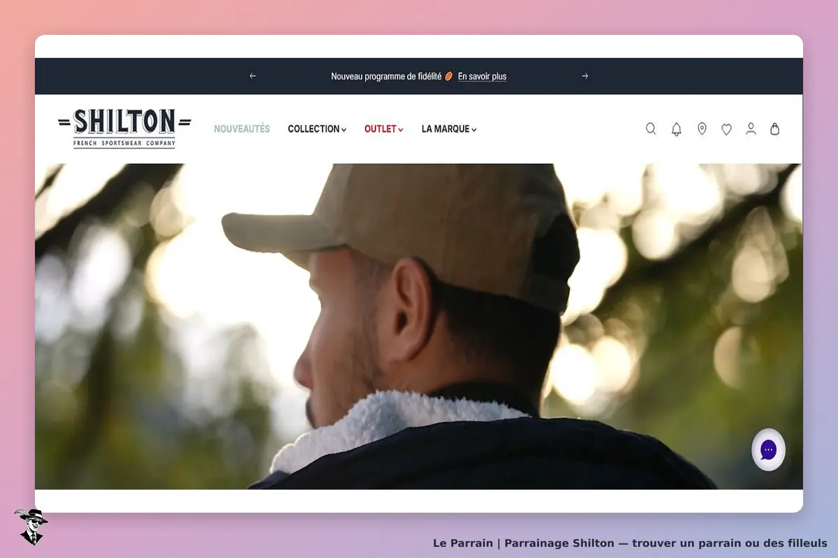 Shilton : homme de dos portant un chapeau, avec un fond flou de lumière naturelle