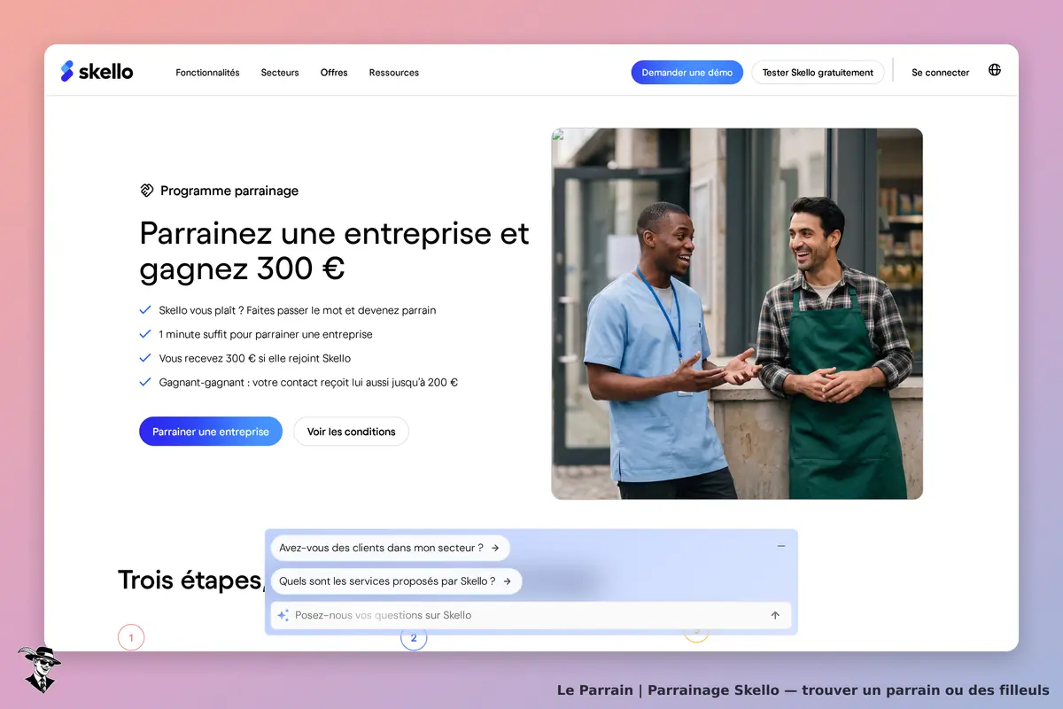 Page parrainage de Skello