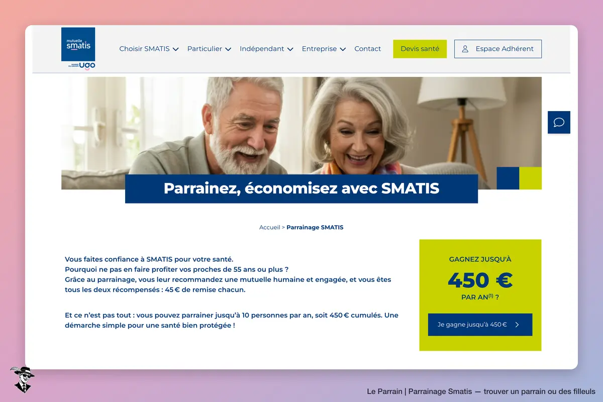 Page parrainage de Smatis