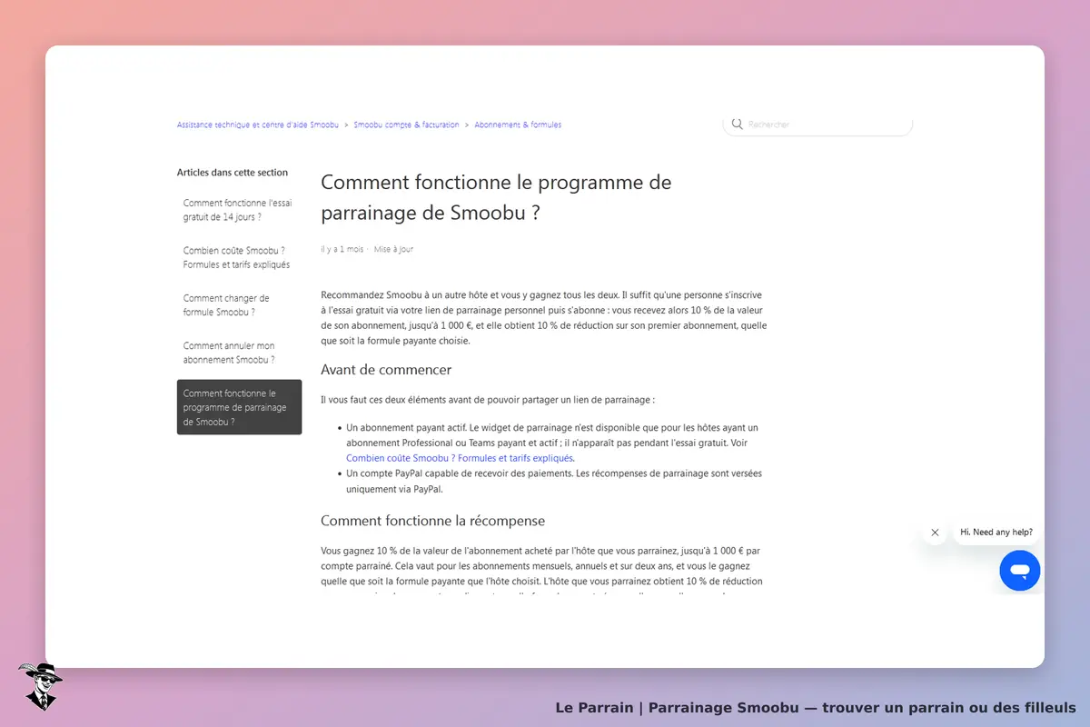 Smoobu : article sur le fonctionnement du programme de parrainage avec des explications détaillées