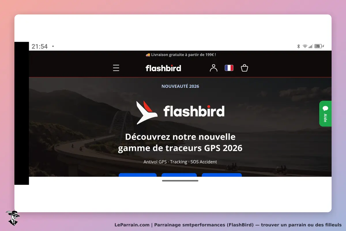 smtperformances (FlashBird) : flashbird : page d'accueil présentant la nouvelle gamme de traceurs