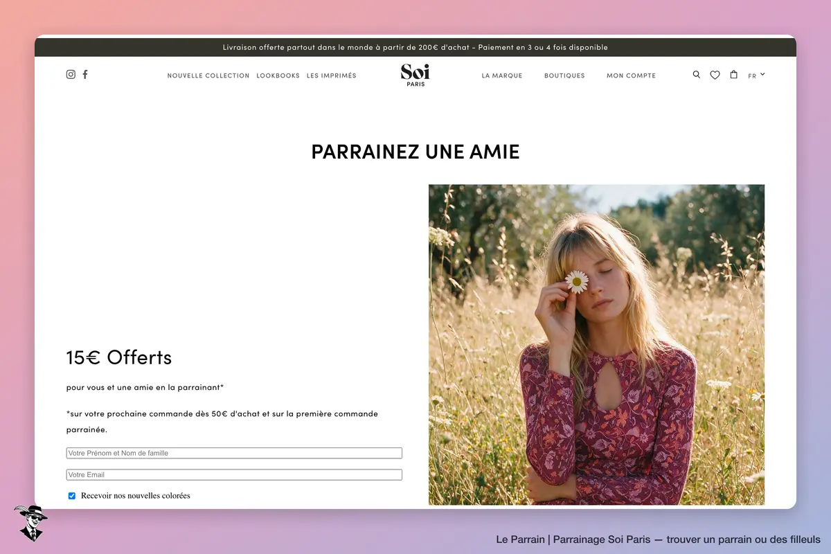 Page parrainage de Soi Paris