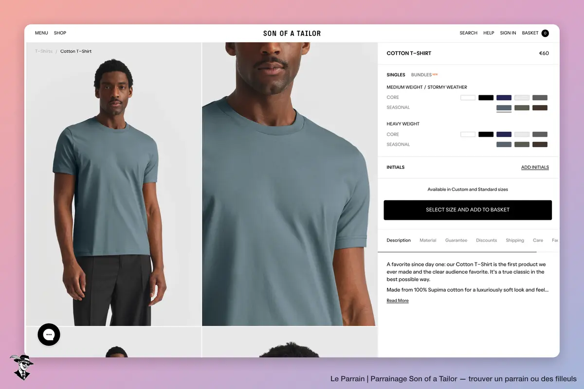 Page produit de Son of a Tailor