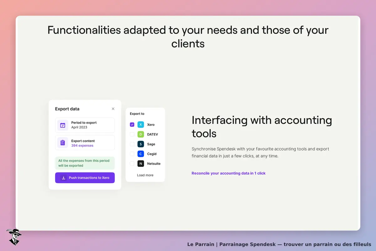 Spendesk : interface pour exporter des données financières vers divers outils de comptabilité