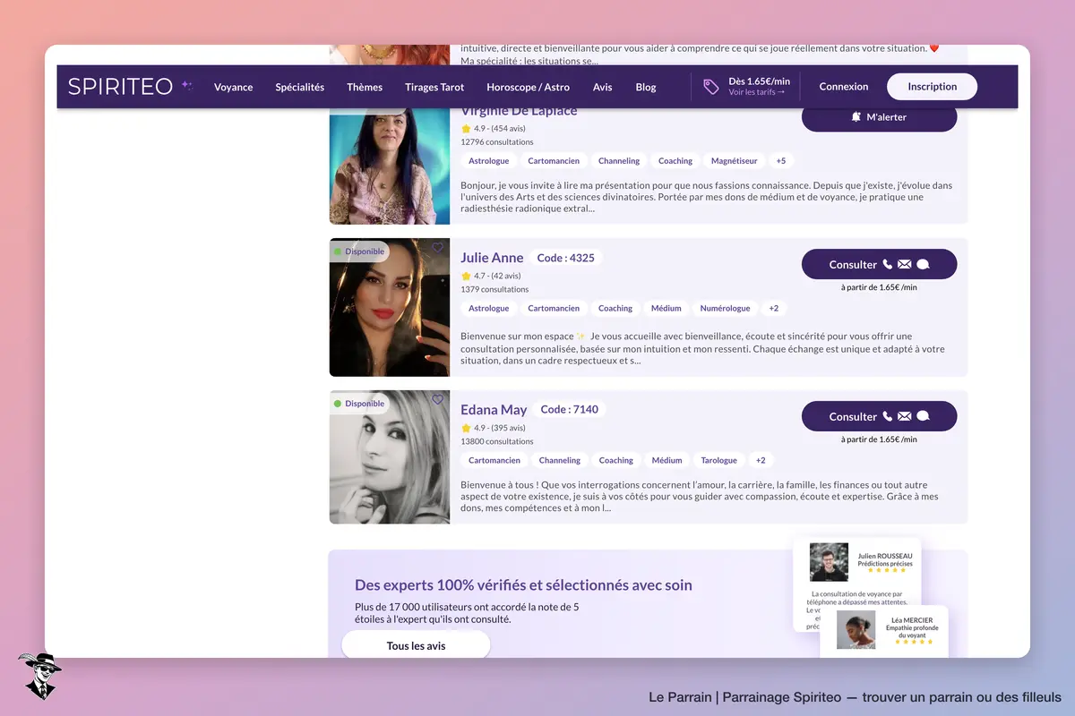 Capture d'écran de Spiriteo