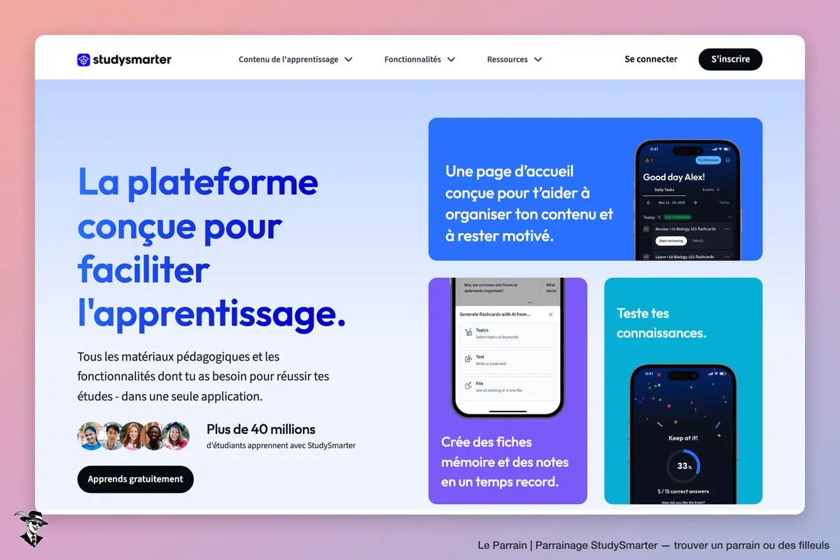 Page d'accueil de StudySmarter