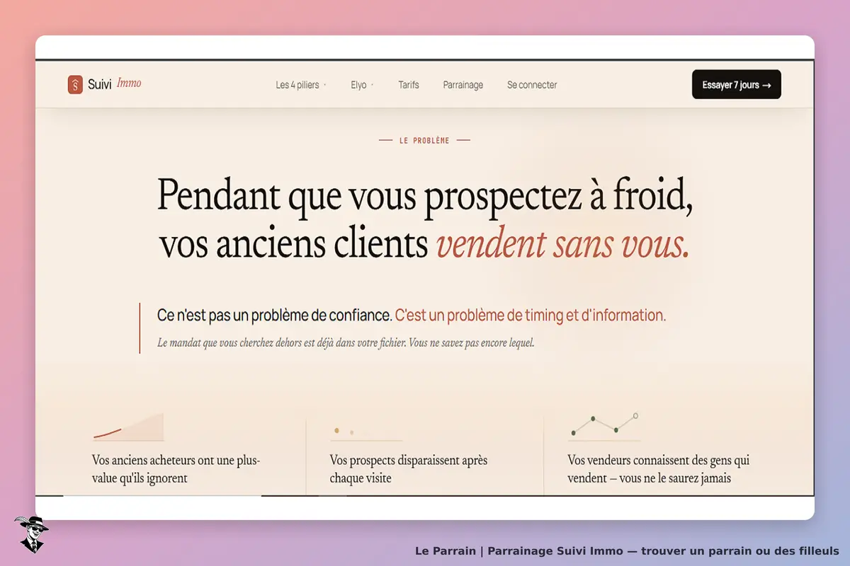 Suivi Immo : texte sur un problème de prospection et d'information pour les agents immobiliers
