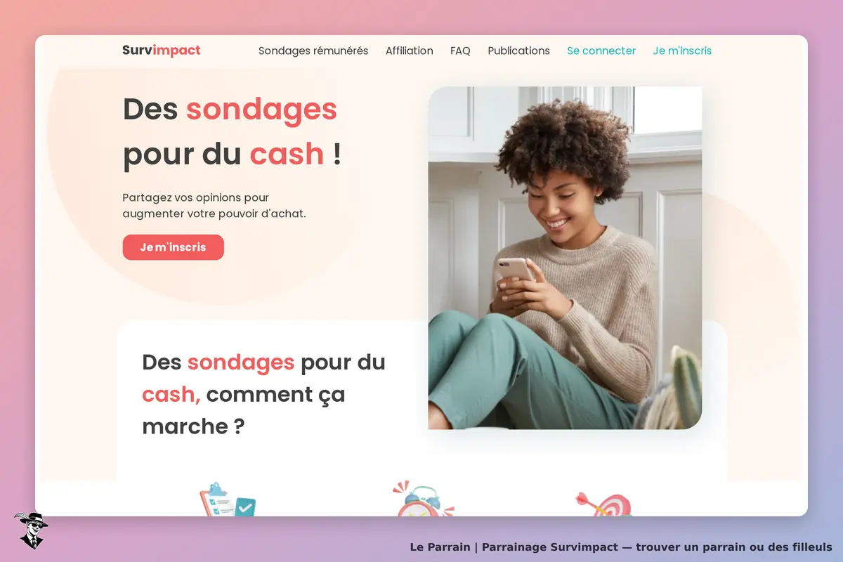 Page d'accueil de Survimpact