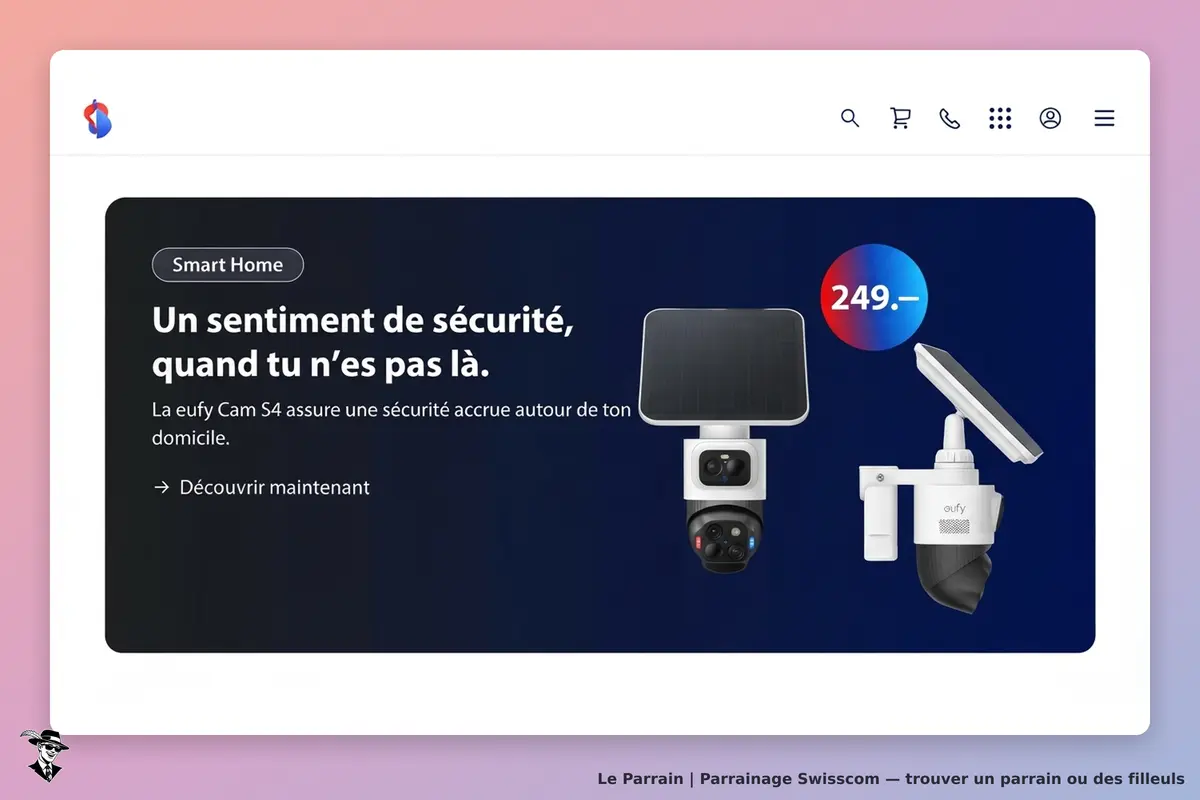 Swisscom : présentation de la caméra de sécurité eufy Cam S4 pour la maison intelligente
