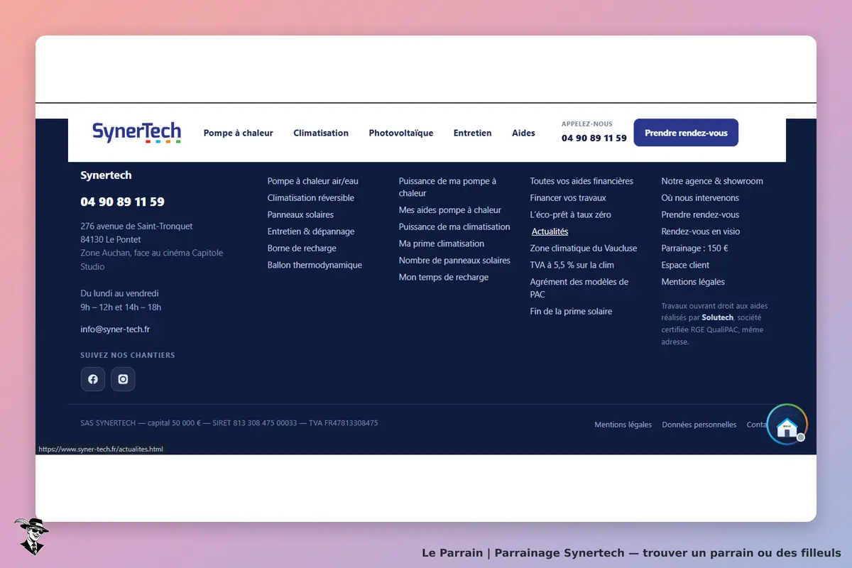 page oficiel