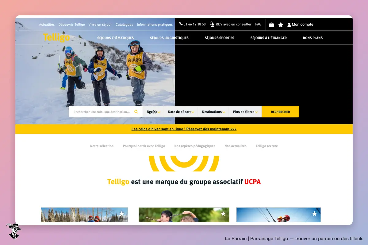 Page d'accueil de Telligo