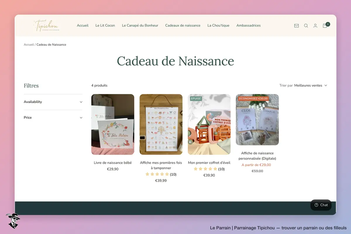 Page catégorie de Tipichou