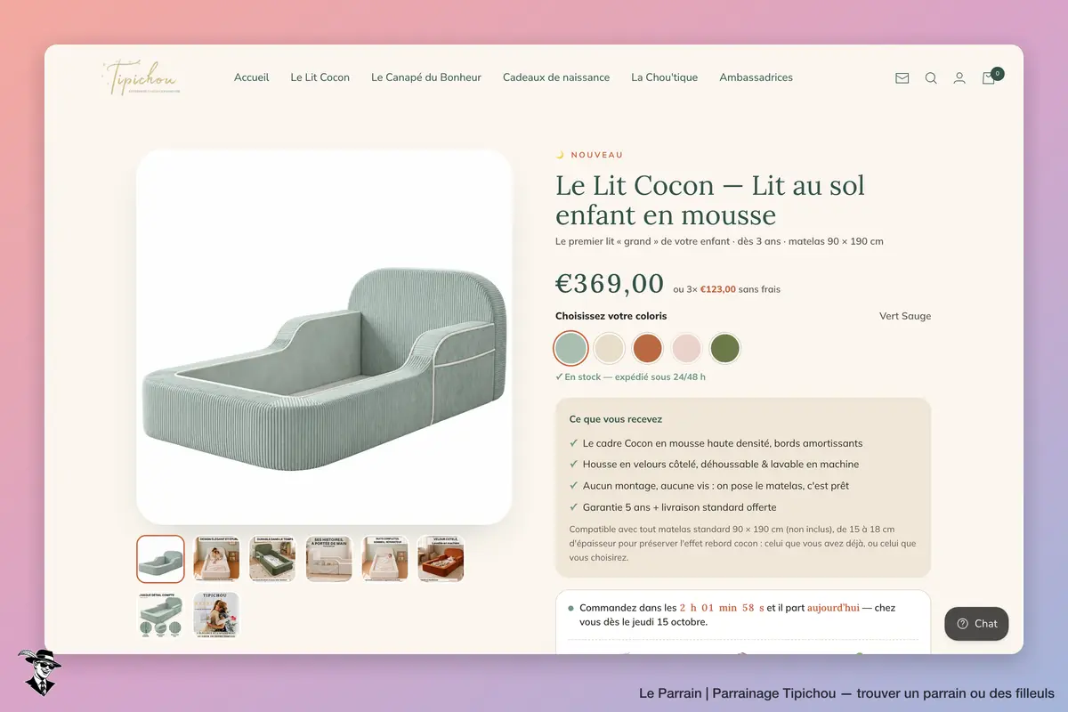 Page produit de Tipichou
