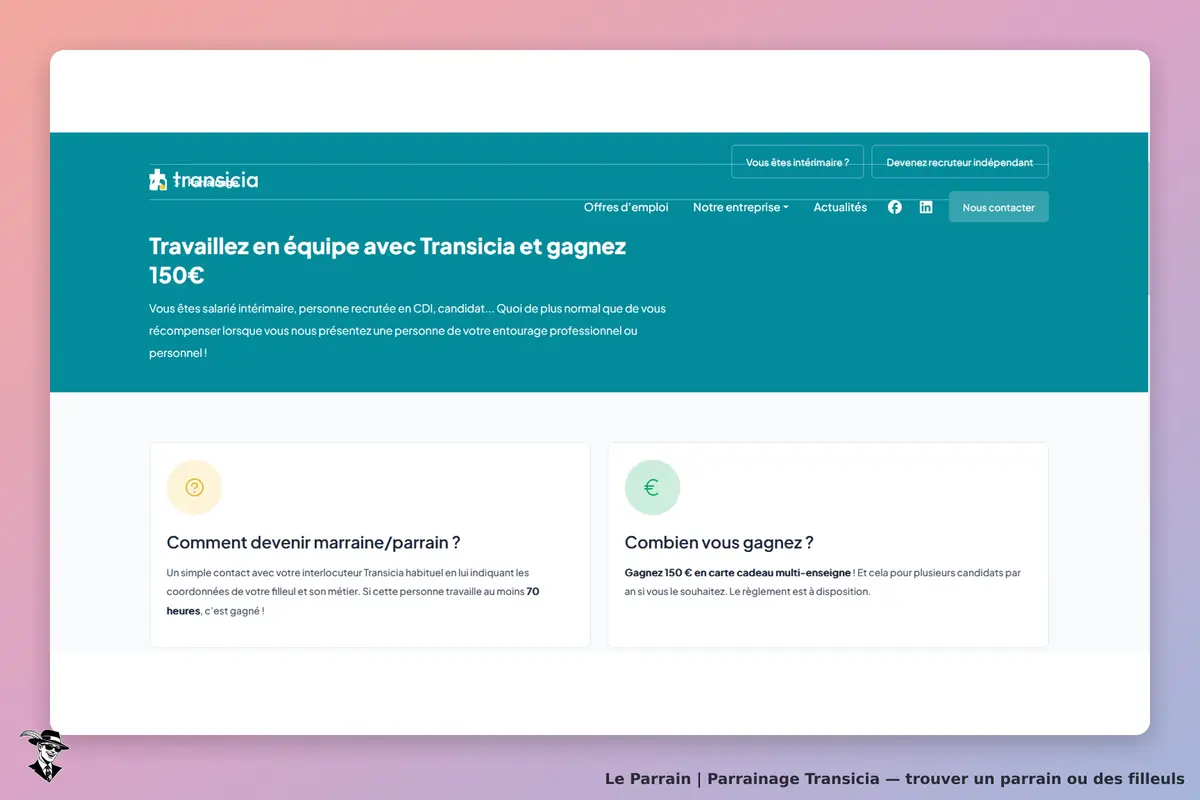 Page parrainage de Transicia