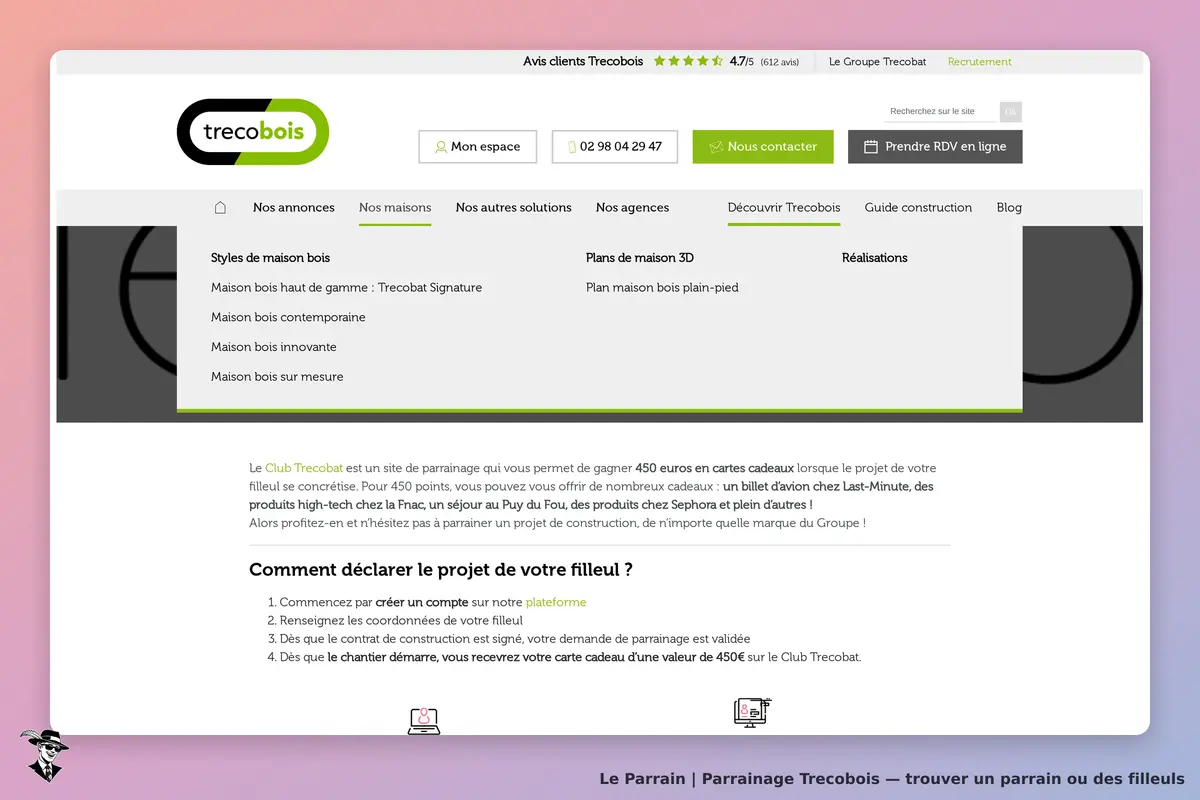 Page parrainage de Trecobois