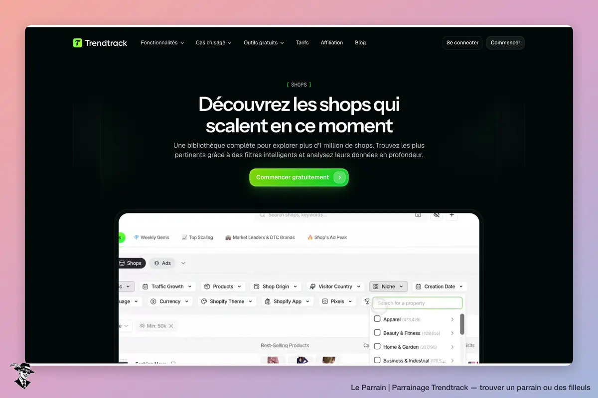 Capture d'écran de Trendtrack
