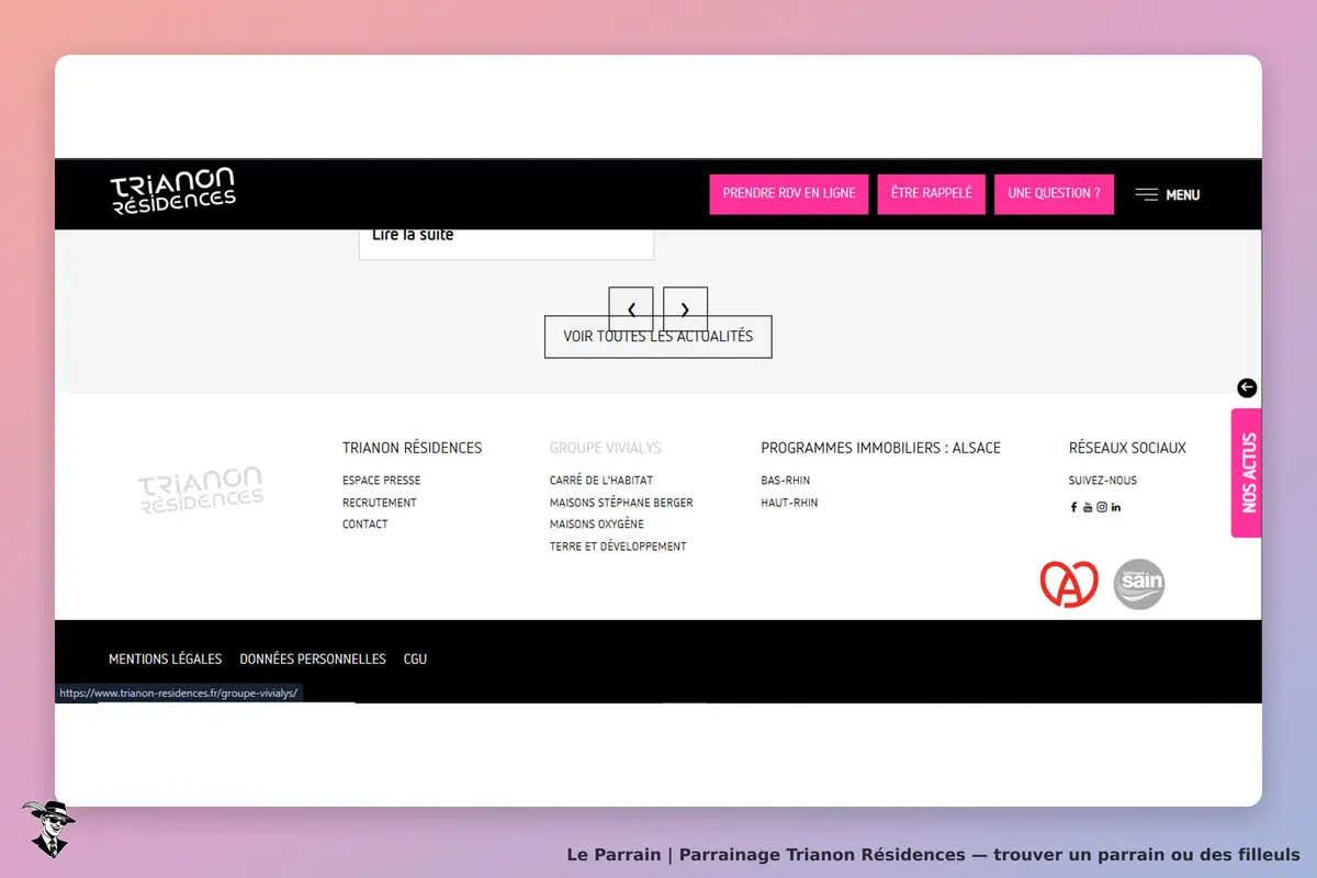 page oficiel