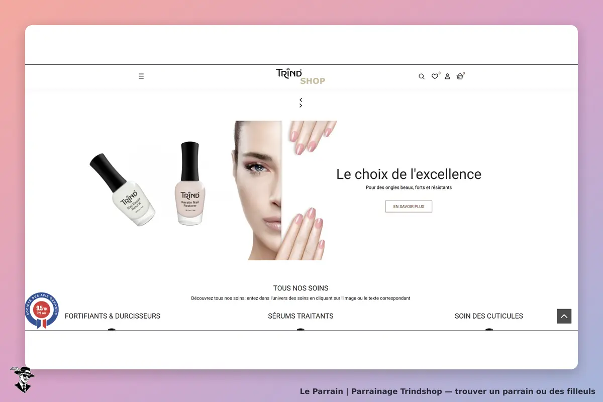 il montre la page d'acceuille du site