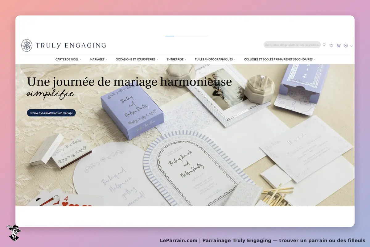 Truly Engaging : divers modèles d'invitations de mariage sur une surface claire et décorative