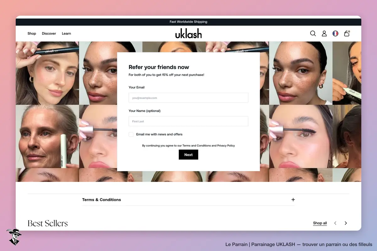 Page parrainage de UKLASH