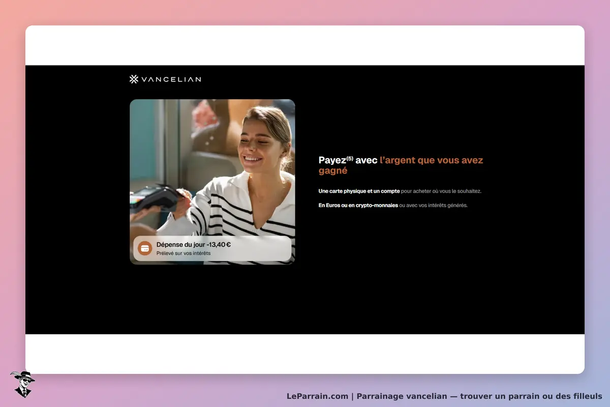 Vancelian : une femme souriante utilise un terminal de paiement pour effectuer un achat