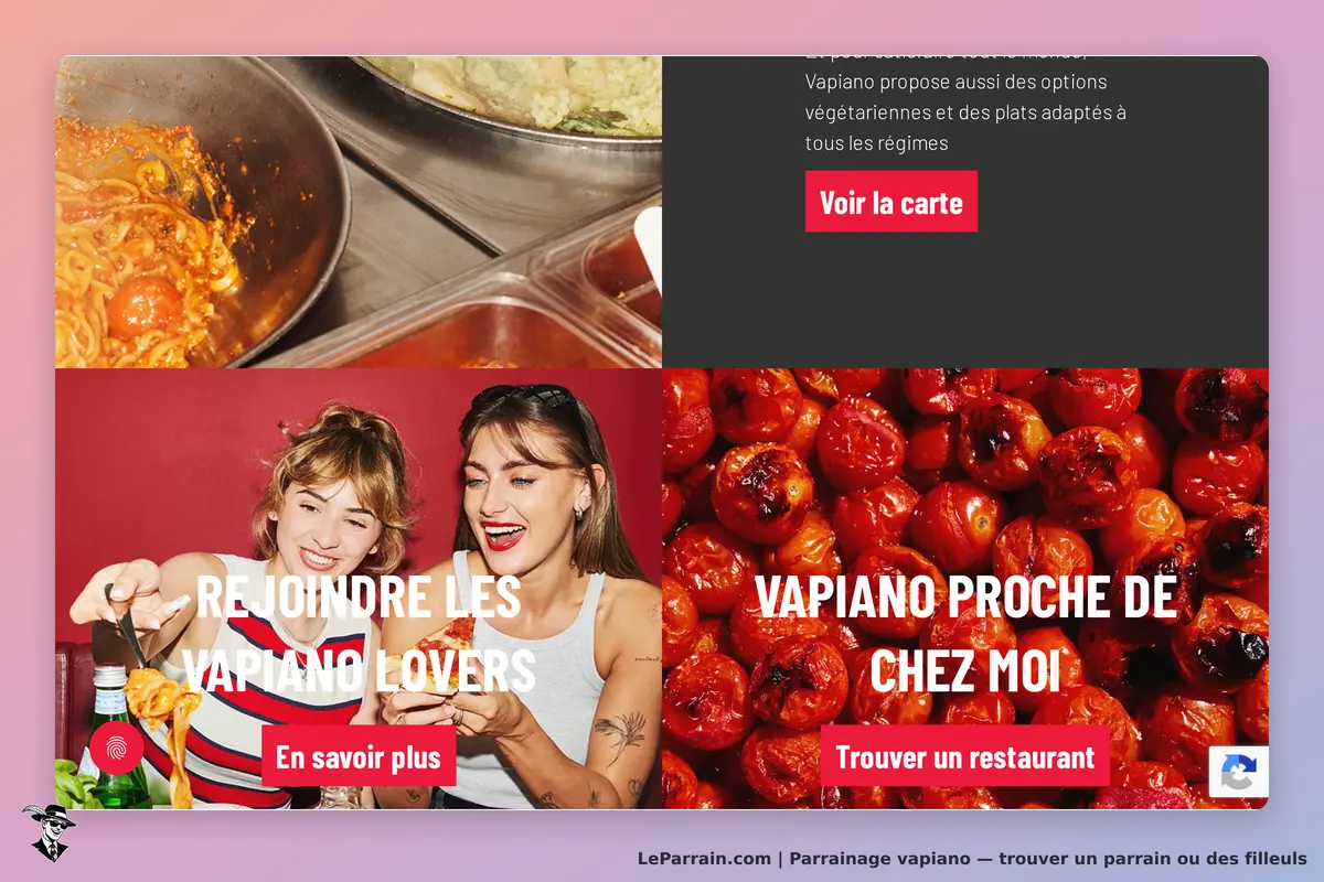 Vapiano : vue d'ensemble de plats et de personnes partageant un repas convivial