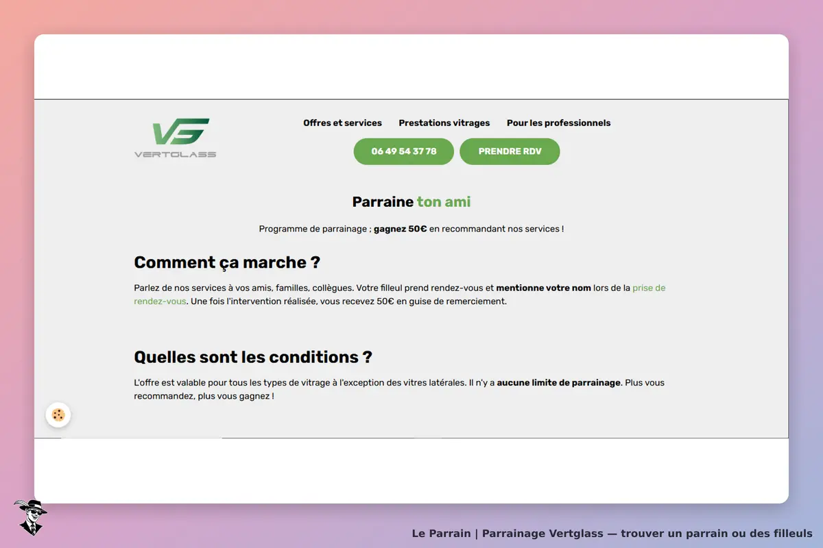 condition parrainage