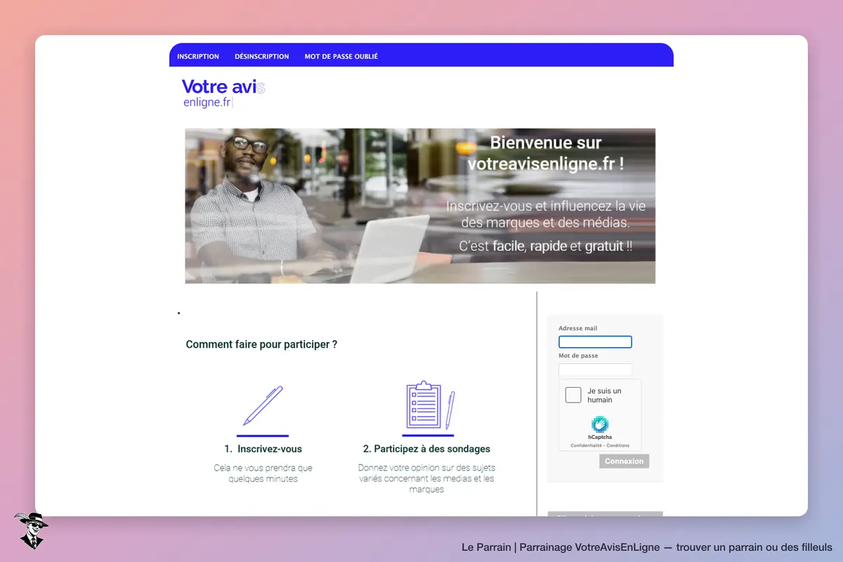 Page d'accueil de VotreAvisEnLigne