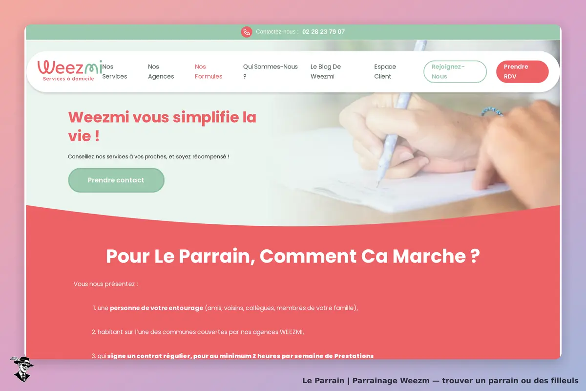 Page parrainage de Weezm