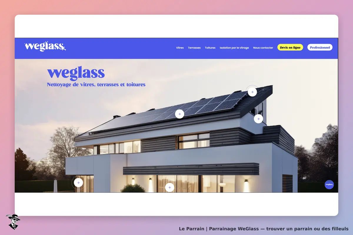 il montre la page d'acceuille du site