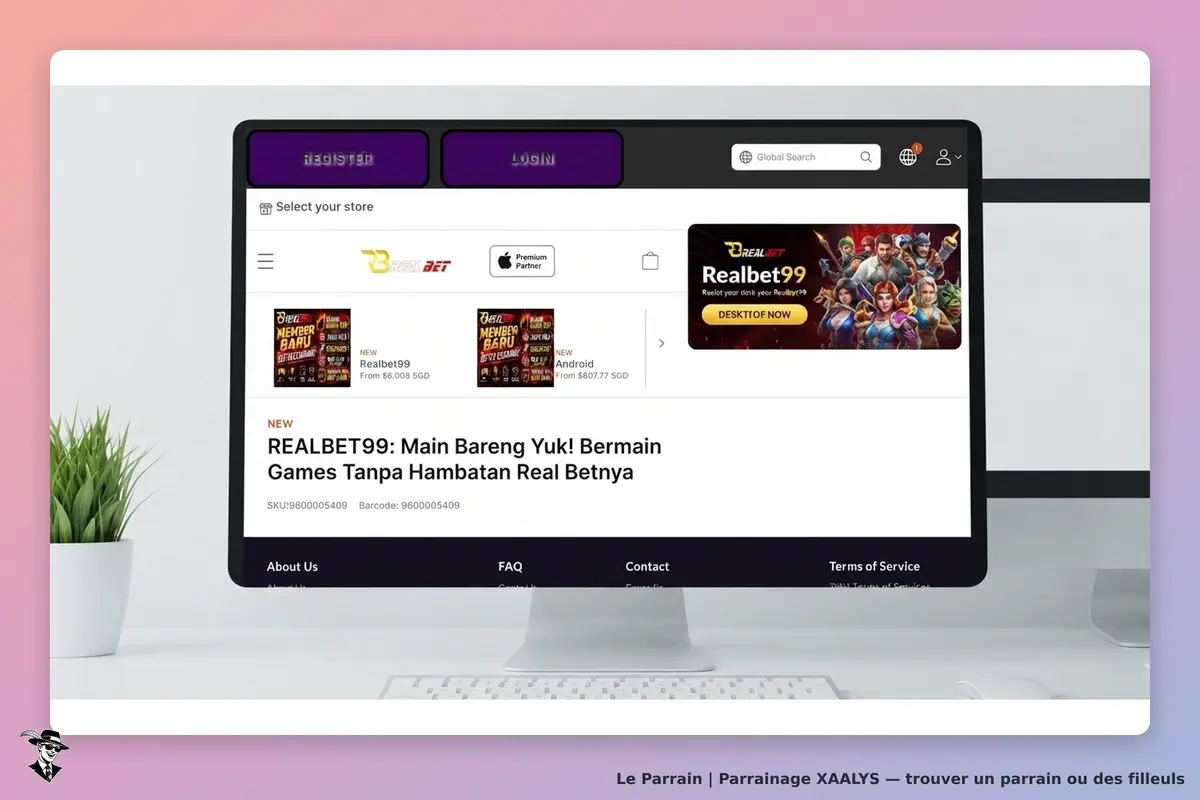 XAALYS : page d'accueil affichant des jeux et options de connexion sur un fond coloré