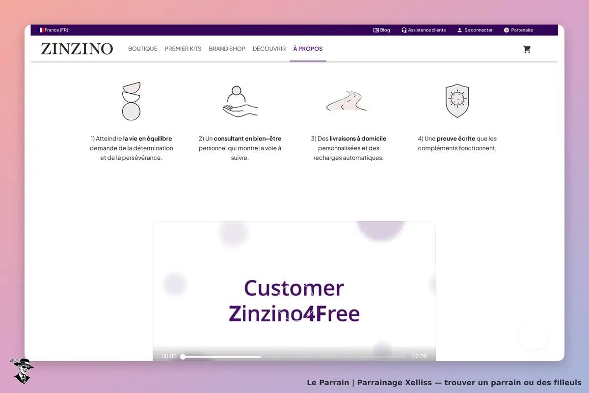 Xelliss : zinzino : informations sur l'équilibre, le consultant, les livraisons et la preuve écrite