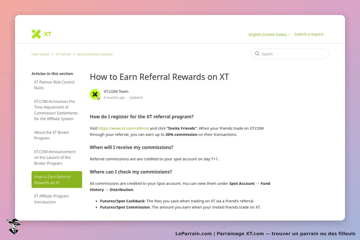XT.com : xT : page d'aide sur le programme de parrainage et les récompenses associées