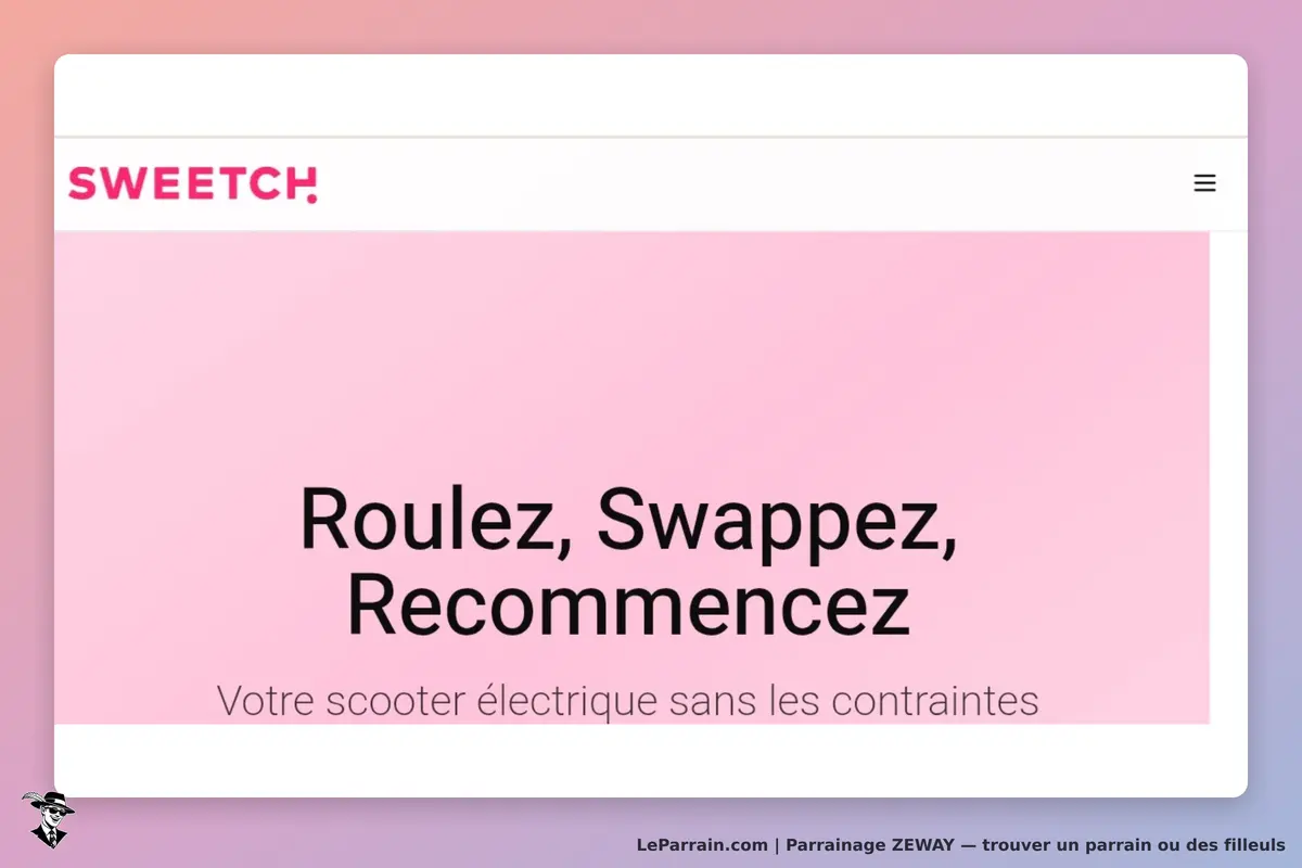 ZEWAY : page d'accueil avec slogan sur les scooters électriques et un fond rose