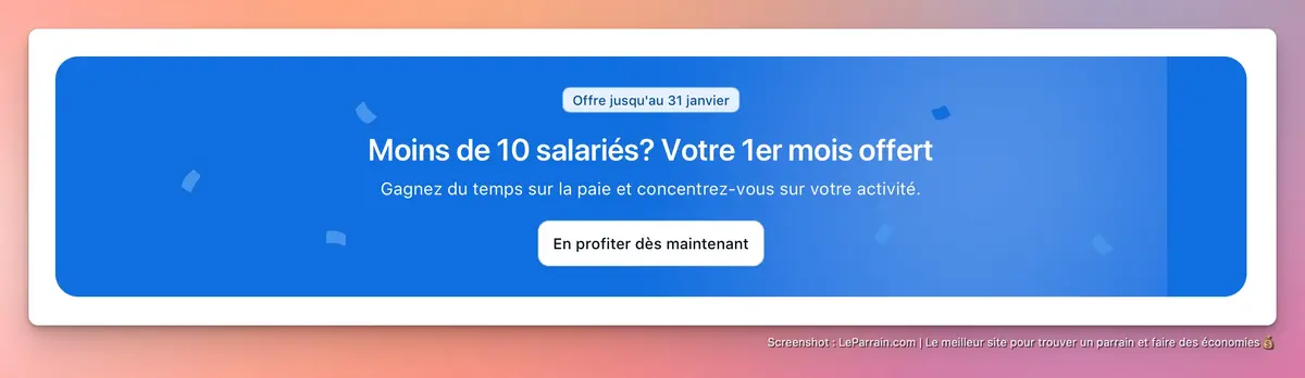 Capture d'écran 2 du programme de parrainage Payfit